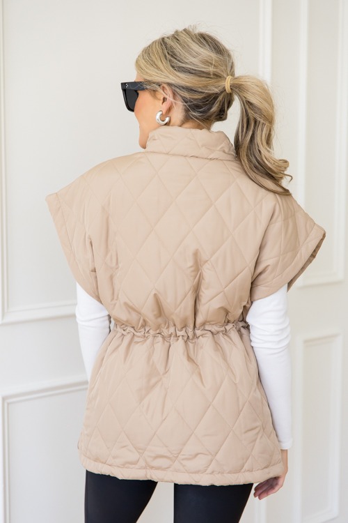 Draw Waist Quilted Vest, Taupe - 1127-30.jpg