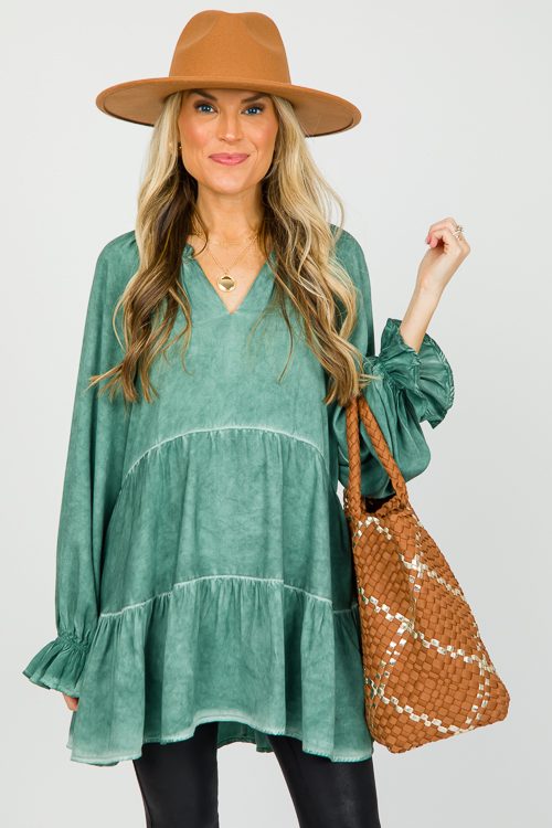 Mineral Wash Tiered Tunic