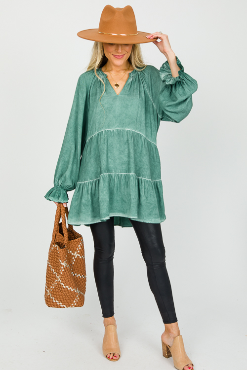 Mineral Wash Tiered Tunic