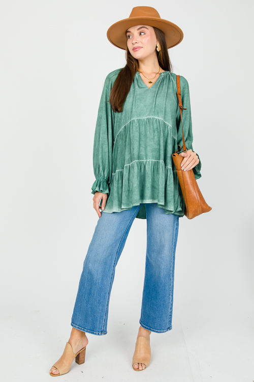 Mineral Wash Tiered Tunic