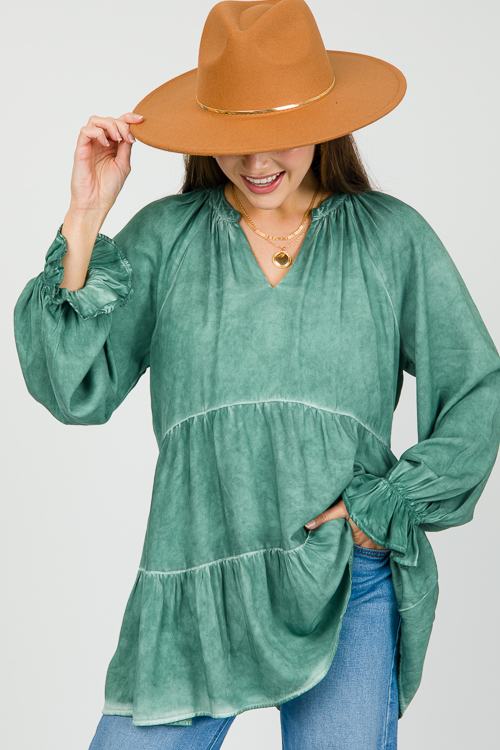 Mineral Wash Tiered Tunic