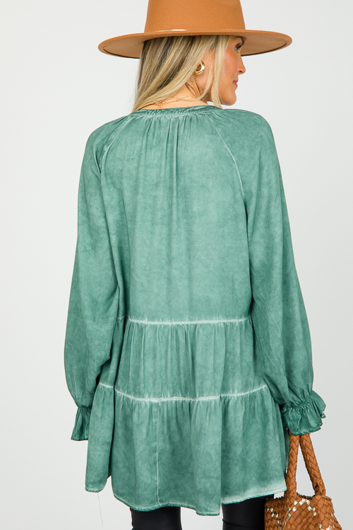 Mineral Wash Tiered Tunic