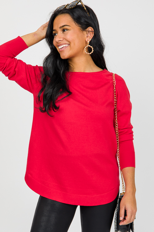 Lulu Sweater, Red