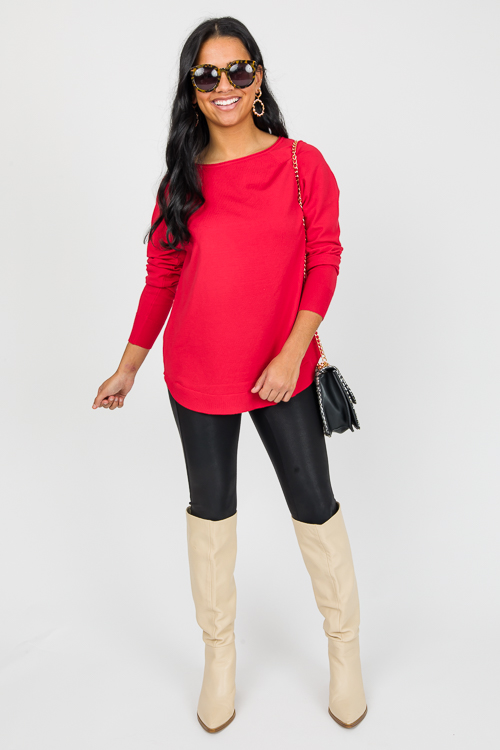 Lulu Sweater, Red