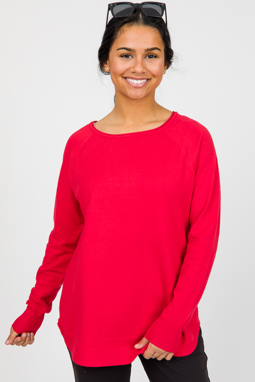 Lulu Sweater, Red