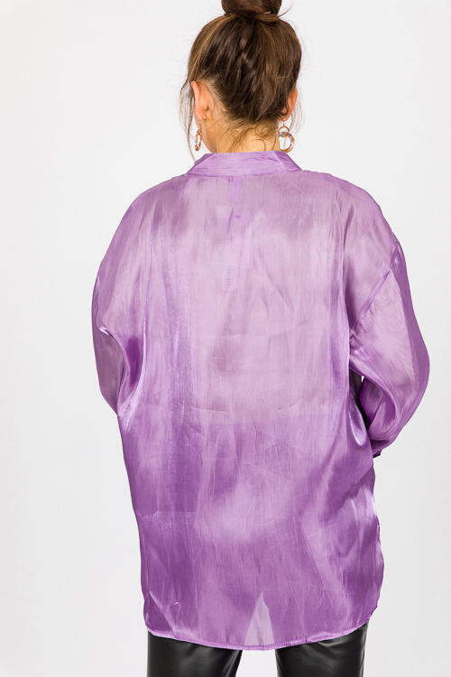 Organza Shimmer Blouse, Purple