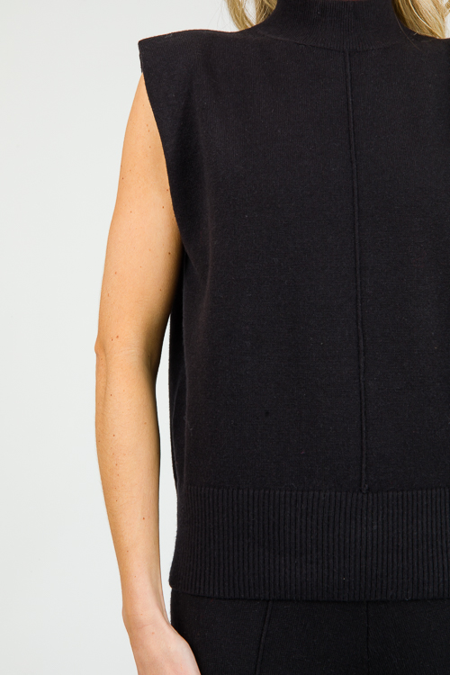 Skylar Sleeveless Sweater, Black - New Arrivals - The Blue Door Boutique