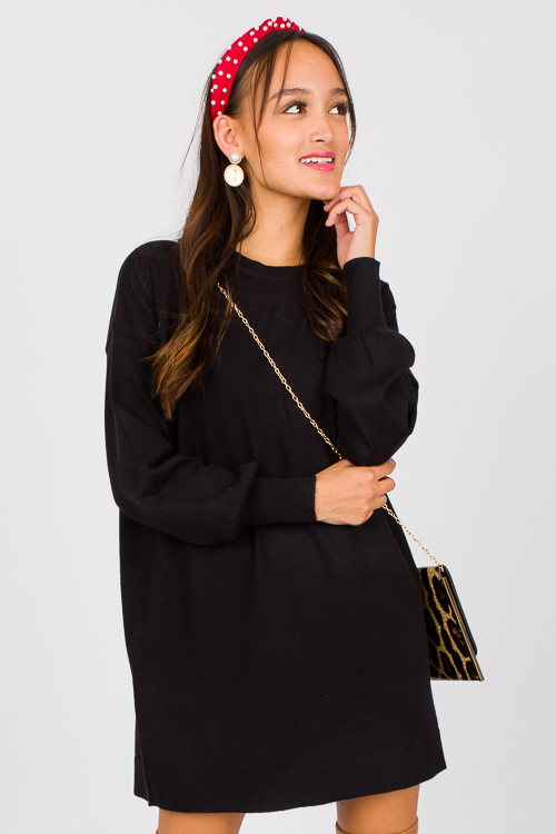 Samantha Tunic Sweater, Black