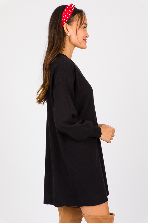 Samantha Tunic Sweater, Black