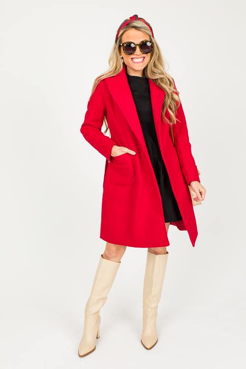 Red Belted Coat