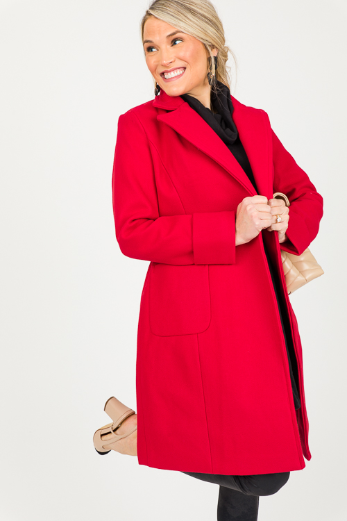 Red Belted Coat
