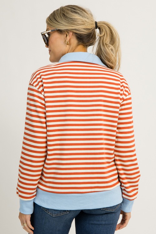 Lauren Stripe Polo, Orange/Blue (MONDAY NEW ARRIVAL) - 1201-51.jpg