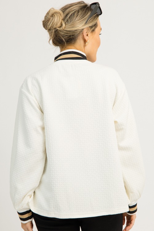 Stripe Trim Texture Top, Off White (MONDAY NEW ARRIVAL) - 1201-63.jpg