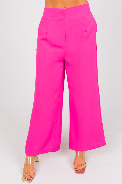 Kylie Pull-On Pants, Hot Pink
