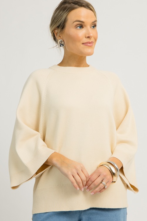 Lena Solid Sweater, Cream (MONDAY NEW ARRIVAL) - 1201-95h.jpg