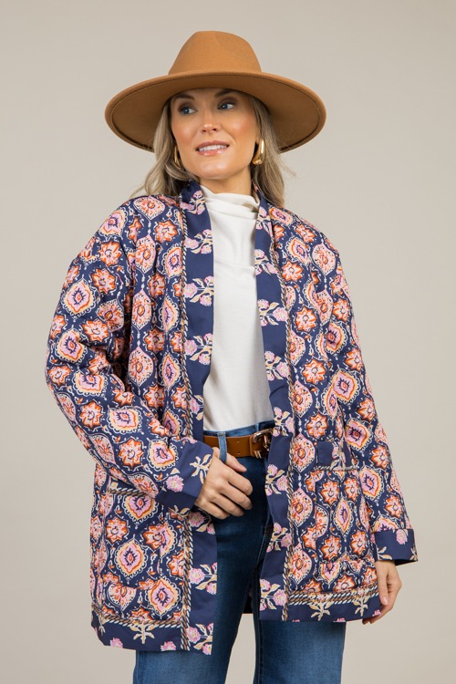 Maren Printed Jacket, Navy - 1202-105p.jpg