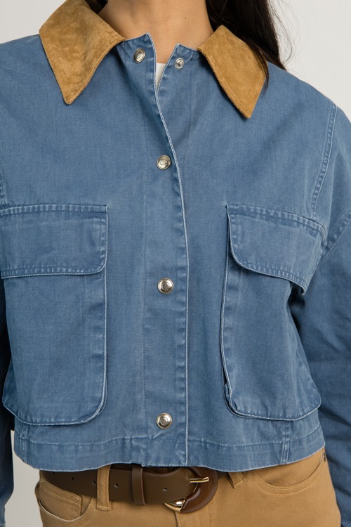 Suede Collar Jacket, Blue - 1202-113.jpg