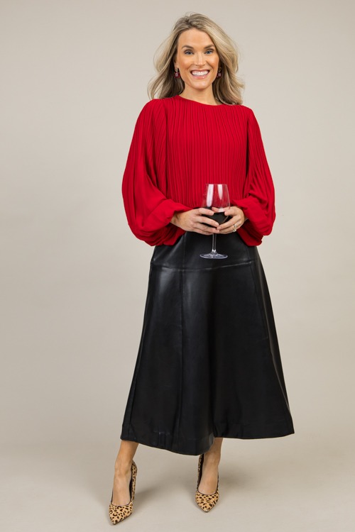 Pleated Blouse, Red - 1202-126.jpg