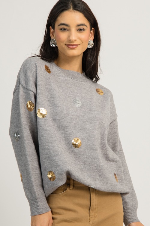 Having a Ball Sequin Sweater, Heather Gray - 1202-126.jpg