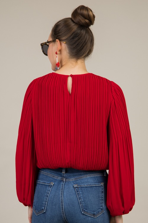 Pleated Blouse, Red - 1202-128.jpg