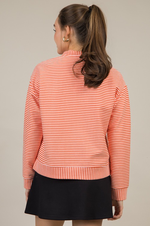 Striped Zip Pullover, Coral/Blush (MONDAY NEW ARRIVAL) - 1202-140.jpg