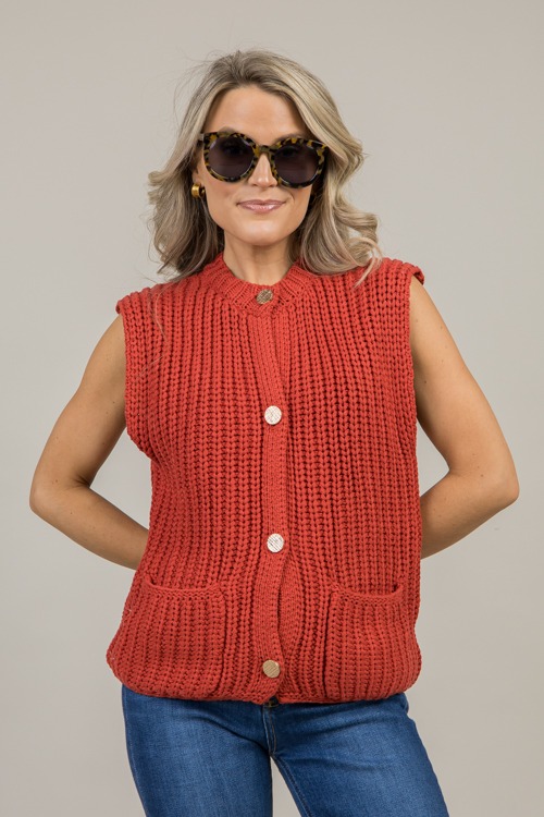 Button Sweater Vest, Red Orange (MONDAY NEW ARRIVAL) - 1202-155.jpg