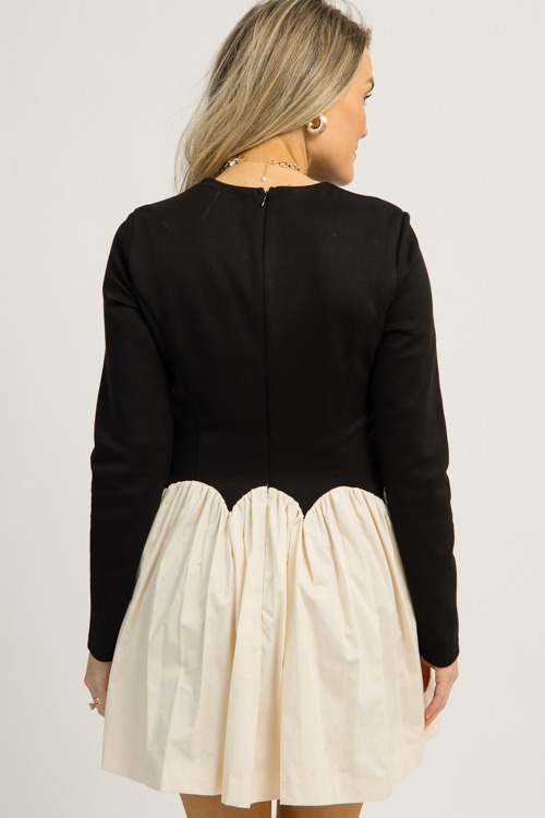 Mallory Mix Media Dress, Cream Black - 1202-28.jpg