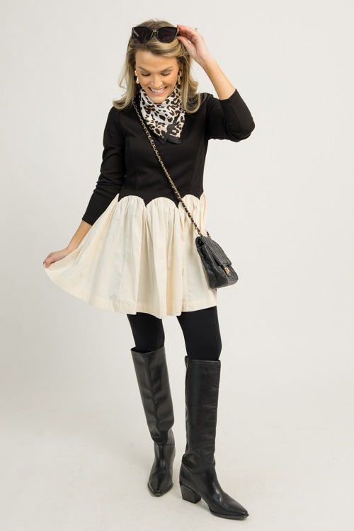 Mallory Mix Media Dress, Cream Black - 1202-29.jpg