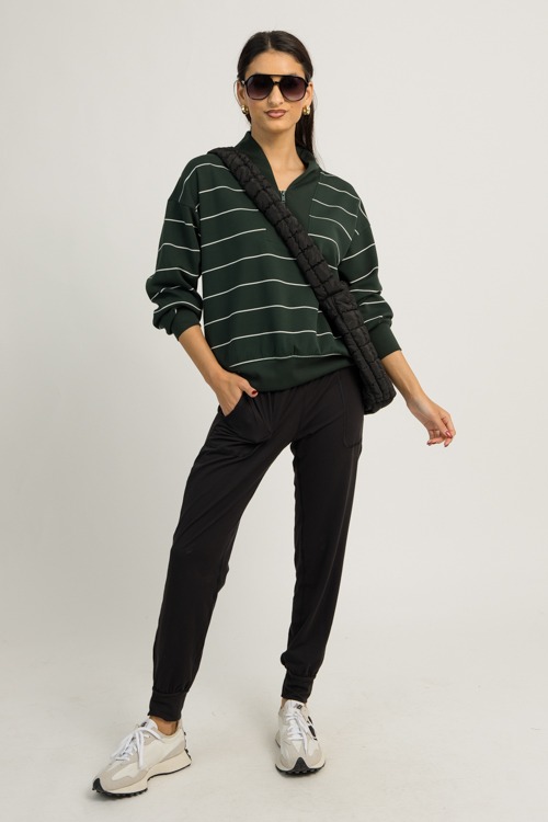 Stripe Scuba Zip Pullover, Green - 1202-31.jpg