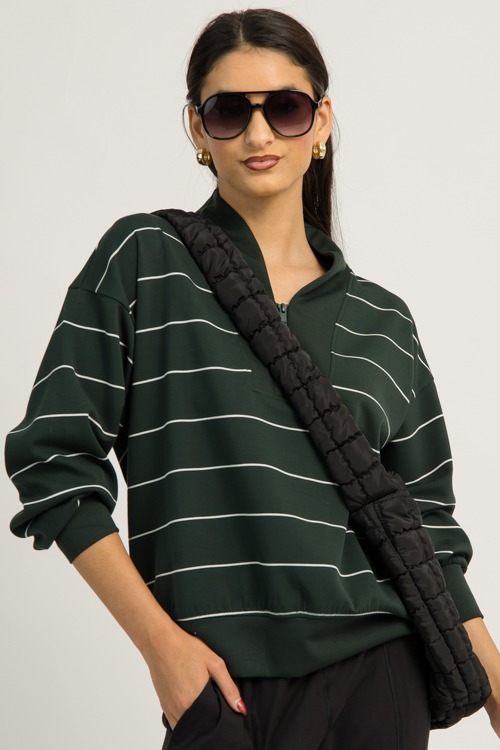 Stripe Scuba Zip Pullover, Green - 1202-32.jpg