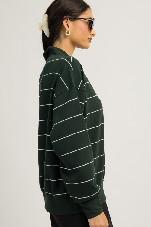 Stripe Scuba Zip Pullover, Green - 1202-35.jpg