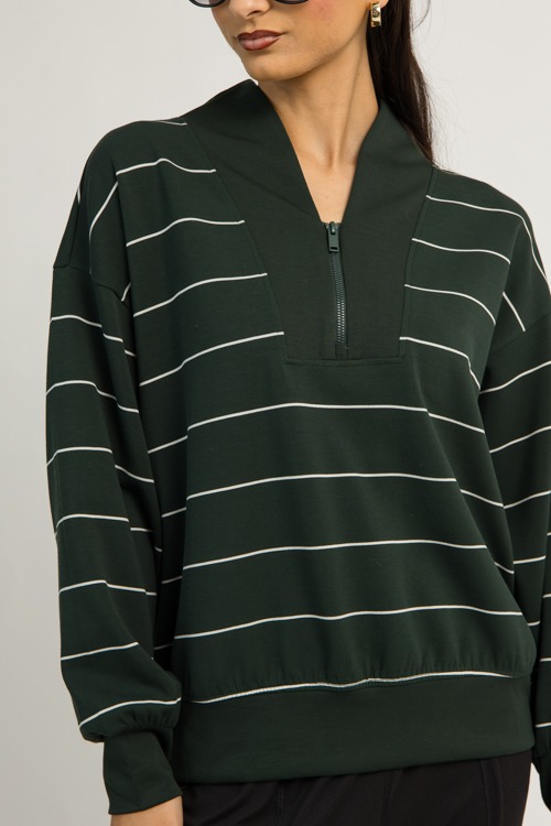 Stripe Scuba Zip Pullover, Green - 1202-37.jpg