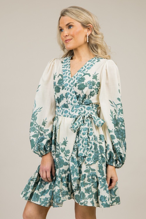 Everly Floral Dress, Ivory/Pine (MONDAY NEW ARRIVAL) - 1202-59.jpg