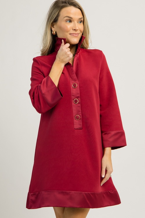 Vivienne Button Dress, Burgundy - 1202-91.jpg