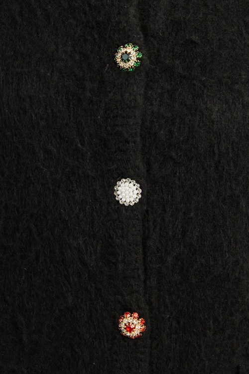 Multi-Colored Button Cardi, Black - 1203-101.jpg