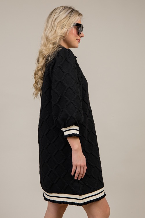 Lattice Textured Dress, Black - 1203-120.jpg