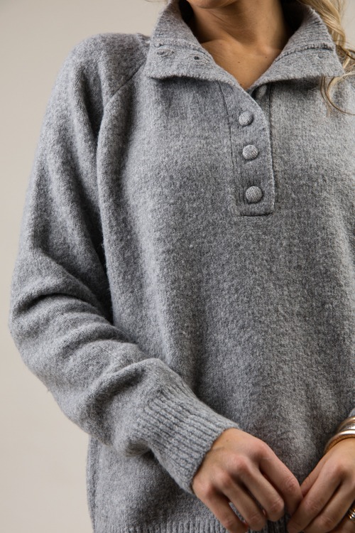 Button Neck Sweater, Grey - 1203-124.jpg