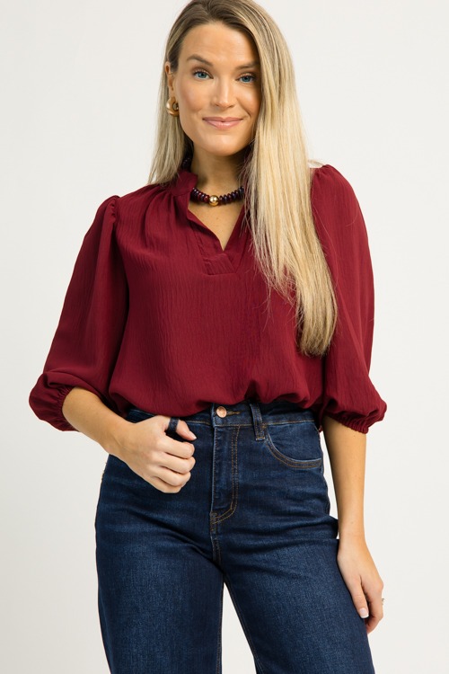 Veronica V-Neck Blouse, Plum - 1203-48.jpg