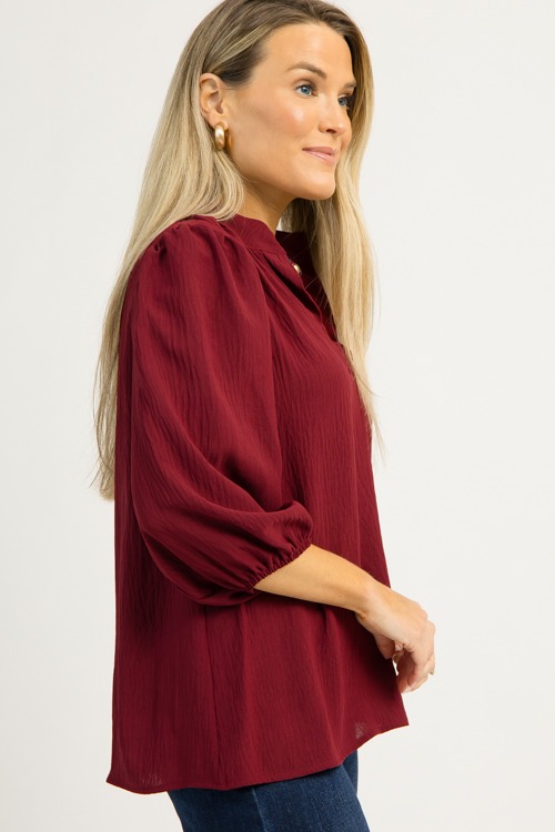 Veronica V-Neck Blouse, Plum - 1203-49.jpg
