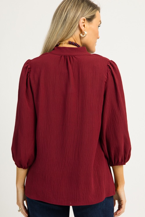 Veronica V-Neck Blouse, Plum - 1203-50.jpg