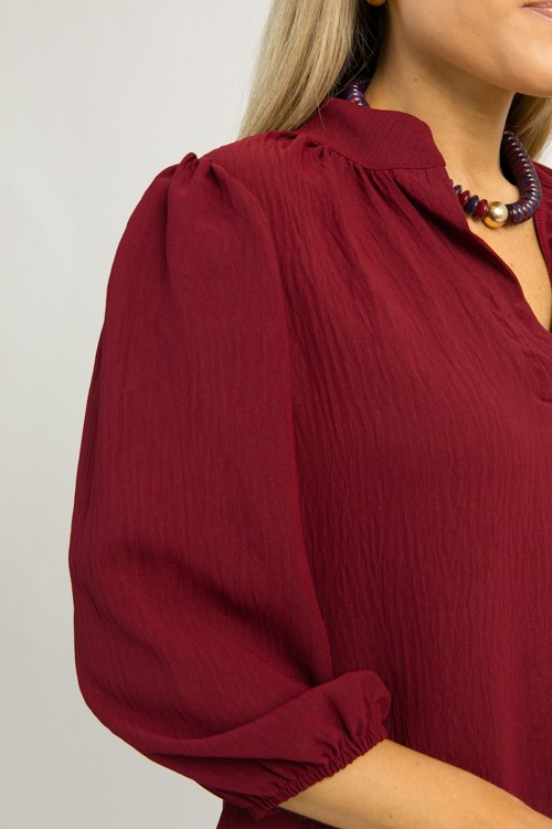 Veronica V-Neck Blouse, Plum - 1203-51.jpg