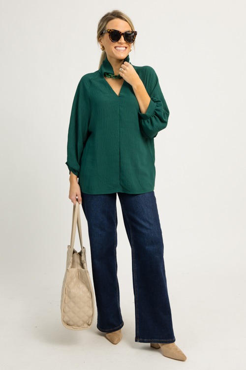 Russell Collared Blouse, Hunter - 1203-54.jpg