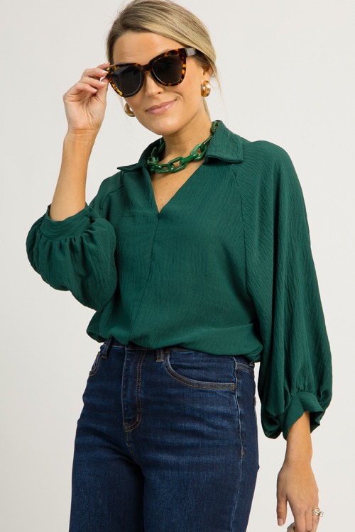 Russell Collared Blouse, Hunter - 1203-58.jpg