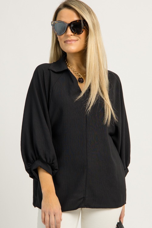 Russell Collared Blouse, Black - 1203-63.jpg