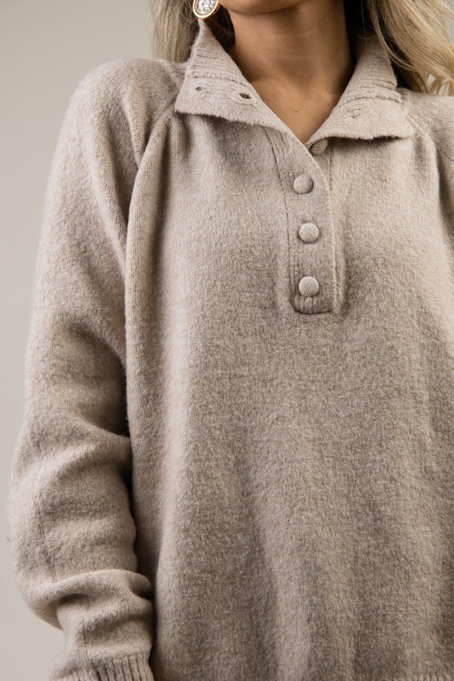 Button Neck Sweater, Taupe - 1203-66h.jpg