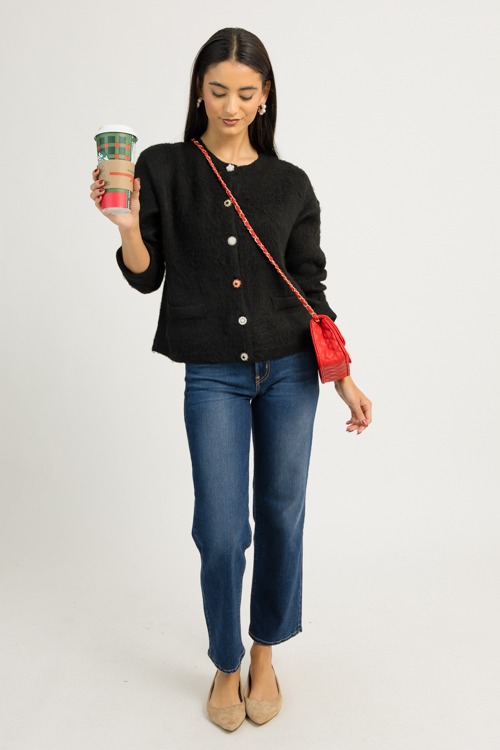 Multi-Colored Button Cardi, Black - 1203-98.jpg