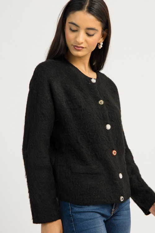 Multi-Colored Button Cardi, Black - 1203-99.jpg