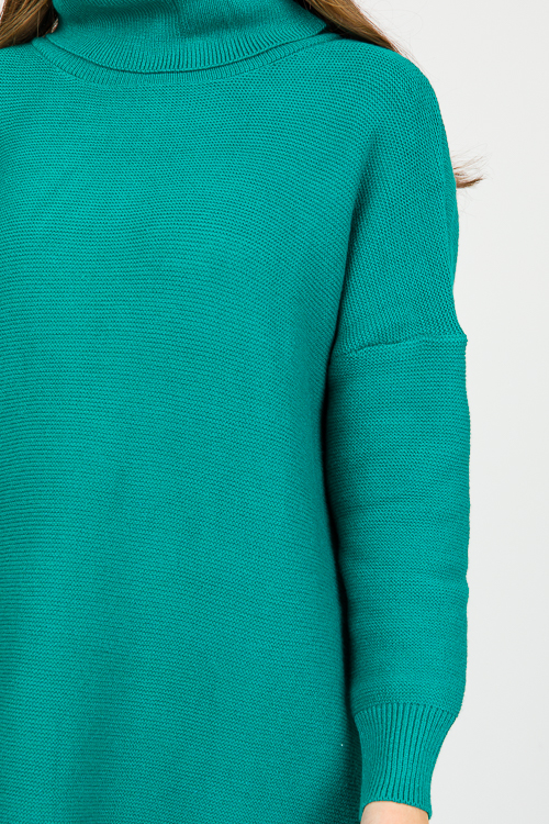 Campbell Sweater, Teal Jade