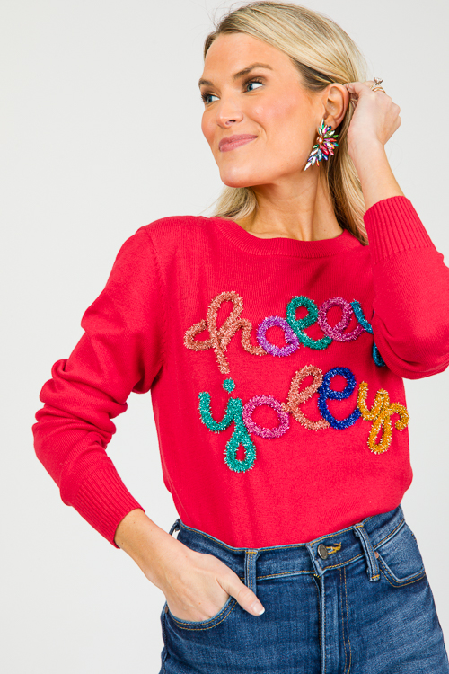 Holly Jolly Sweater, Red