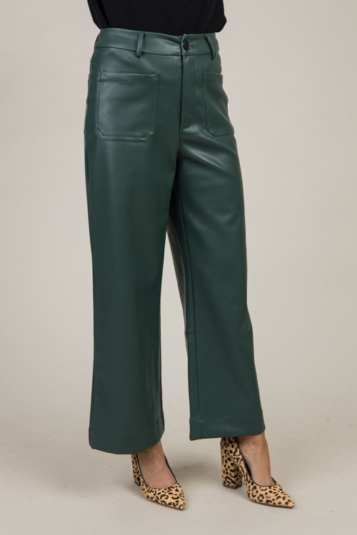 Patch Pocket Leather Pants, Grn - 1204-152.jpg